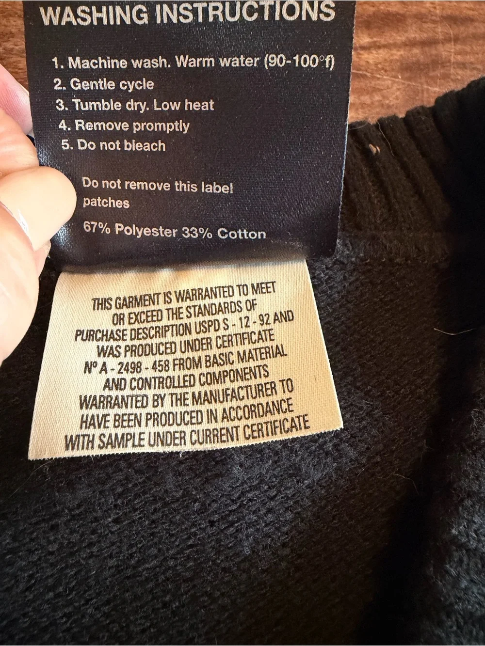 Vintage Military Equipment Corp Men’s Commando Sweater Black 1990s Made in Great